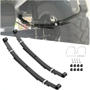 Rear Leaf Springs Compatible With Club Car DS Golf Cart 1981-Up Heavy Duty 3 Leafs with Bushings and Sleeves/Set of 2