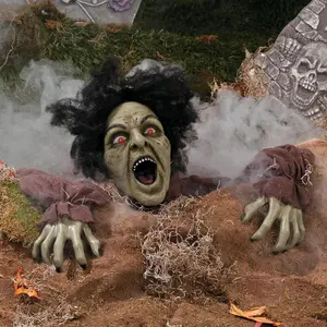 10" x 25" Clawing Zombie Groundbreaker with LED Eyes Halloween Decoration