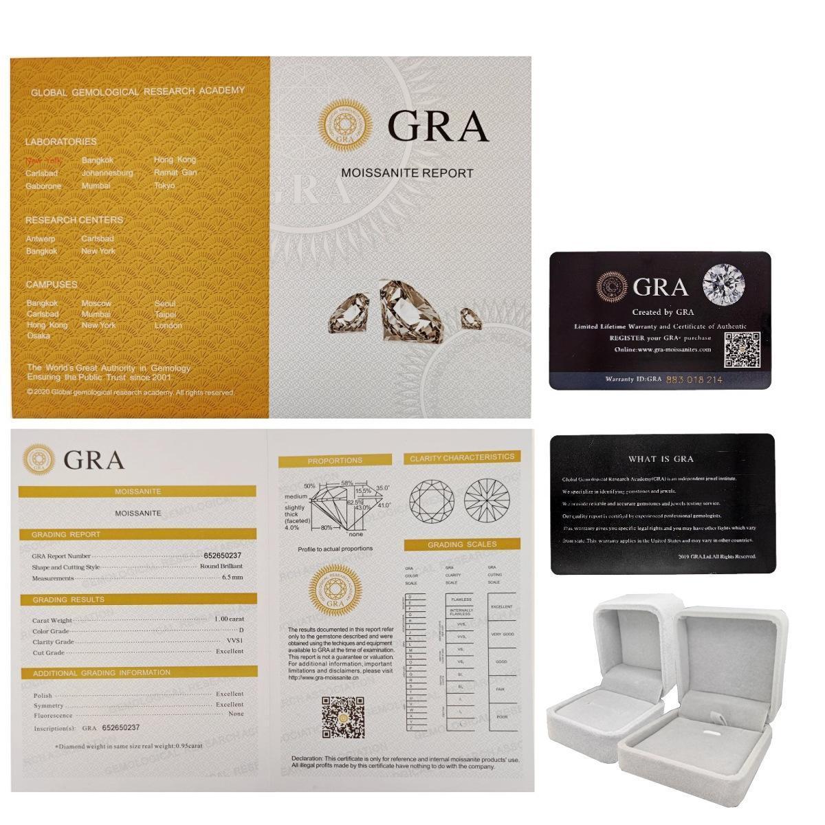 TY GRA Certified Moissanite Tennis Necklace 2/3/4/5/6.5mm Solid   Sterling Silver Diamond Tennis Necklaces for Women Man