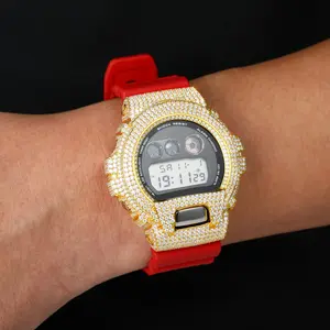 Iced Out Watch Bezel for DW6900 – Luxury Hip Hop Style
