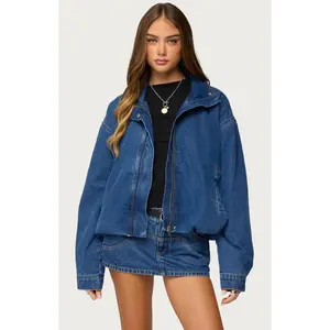 Edikted Women's Hilary Oversized Denim Coat