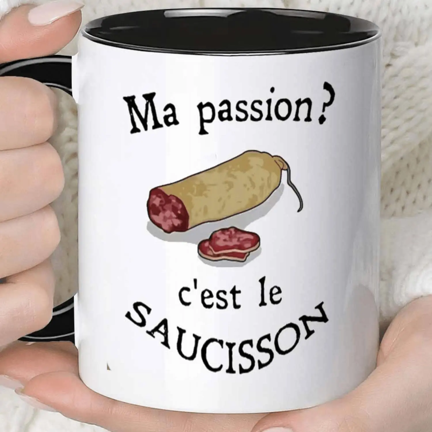 One Piece Novelty Saucisson Ceramic Mug Coffee Cup Juice Cup 11Oz 360Ml Fun Gift