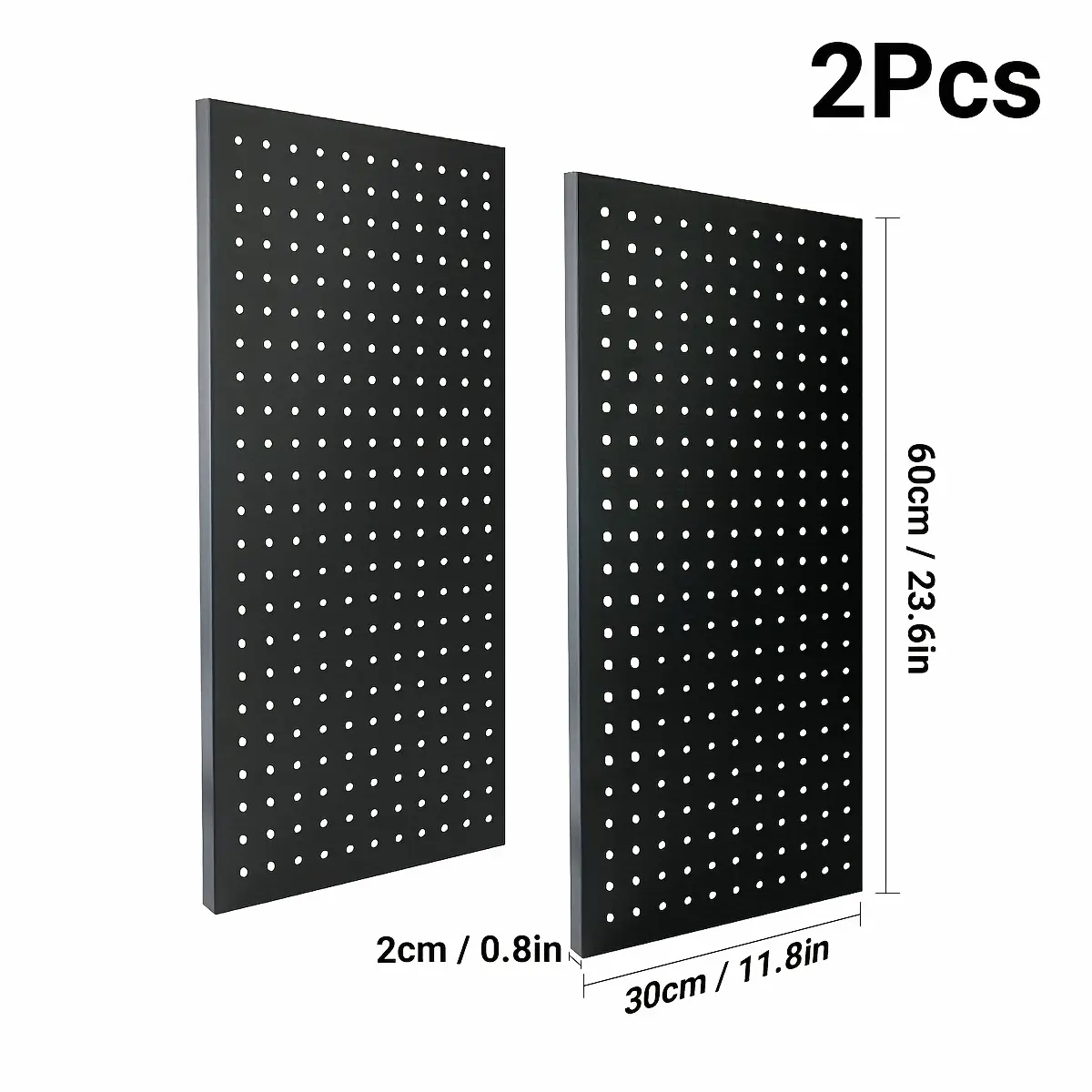 2Pcs Metal Pegboard Wall Panels Peg Boards for Garage Tool Storage