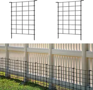 10 Pack Decorative Garden Fence, 10ft Animal Barrier Border, Rustproof Metal Wire Section Edging Fencing Panel for Outdoor Patio