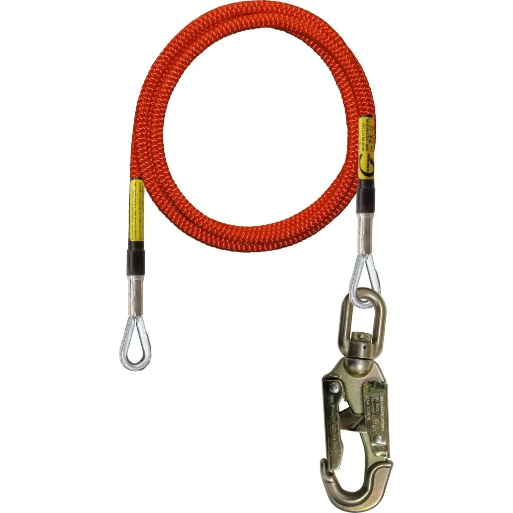 Climb Right 5/8" Wire Core Lanyard w/ Double Locking Swivel Snap