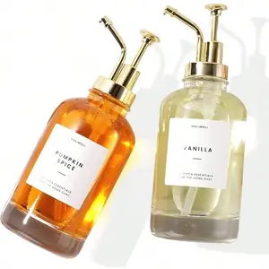 2 Glass Syrup Bottles, 36 Labels Kit, Syrup Dispenser, Coffee Bar Syrup Dispenser,Pump Dispenser, Oil Dispenser, Glass Bottle Shampoo And Body Wash Bottle, Mouthwash Bottle, Syrup Dispenser For Coffee Bar, Glass Syrup Bottle 16.9oz/500ml.Great Gift Idea.