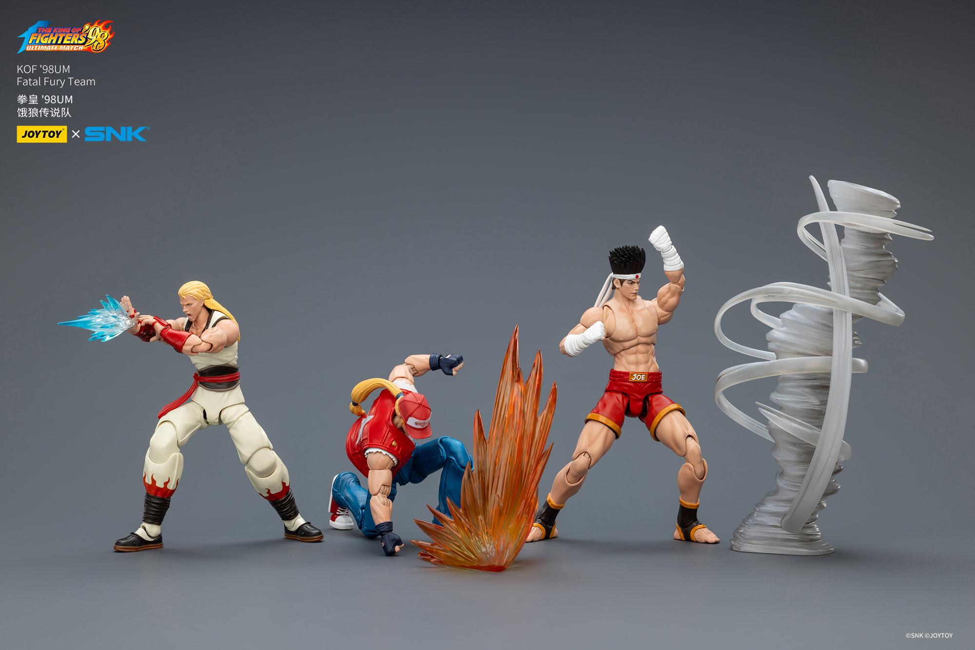 JOYTOY SNK 1/18 Action Figures KOF '98UM Fatal Fury Team Terry Bogard Andy Bogard Joe Higashi