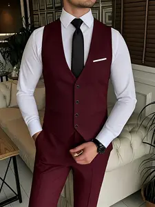 Men's suit vest, suitable for office, weddings, and parties, ideal for business, gatherings, and leisure, featuring a Formal, stylish and elegant design, comfortable to wear