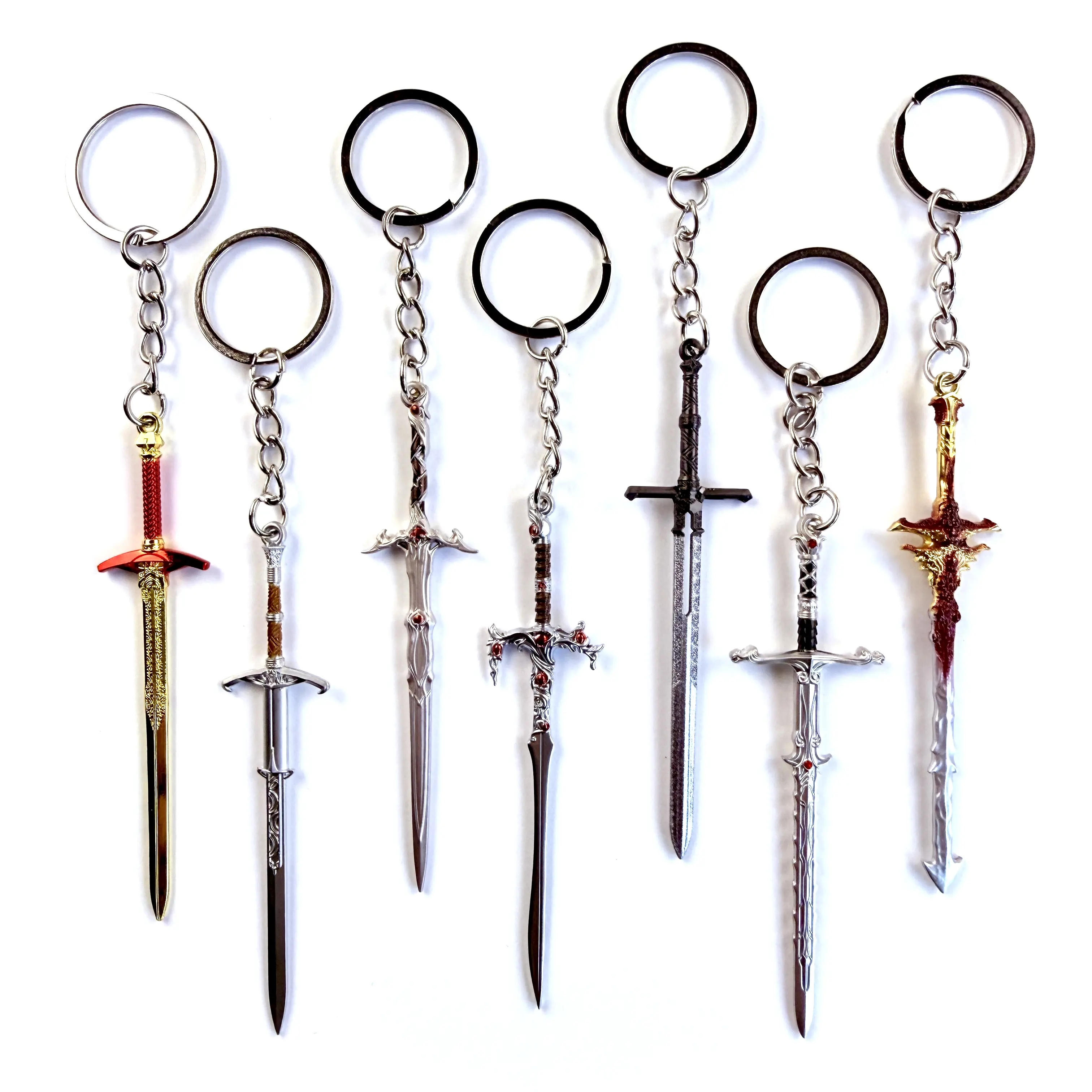 Baldur's Gate 3 Metal Keychains Beautiful High Fidelity Design High Quality Metal Keychain with Sword Designs