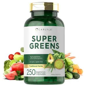 Carlyle Super Greens Capsules | 250 Count | Non-GMO & Gluten Free Supplement Carlyle Super Greens Capsules | 250 Count | Non-GMO & Gluten Free Supplement