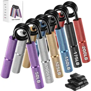 Grip Strength Trainer, 6 Pack Grip Strength Trainer Set (50-350LB), No Slip Hand Grip Strengthener, Wrist Forearm Strengthener with Grip Tape for Strength Training, Exercise, Injury Recovery