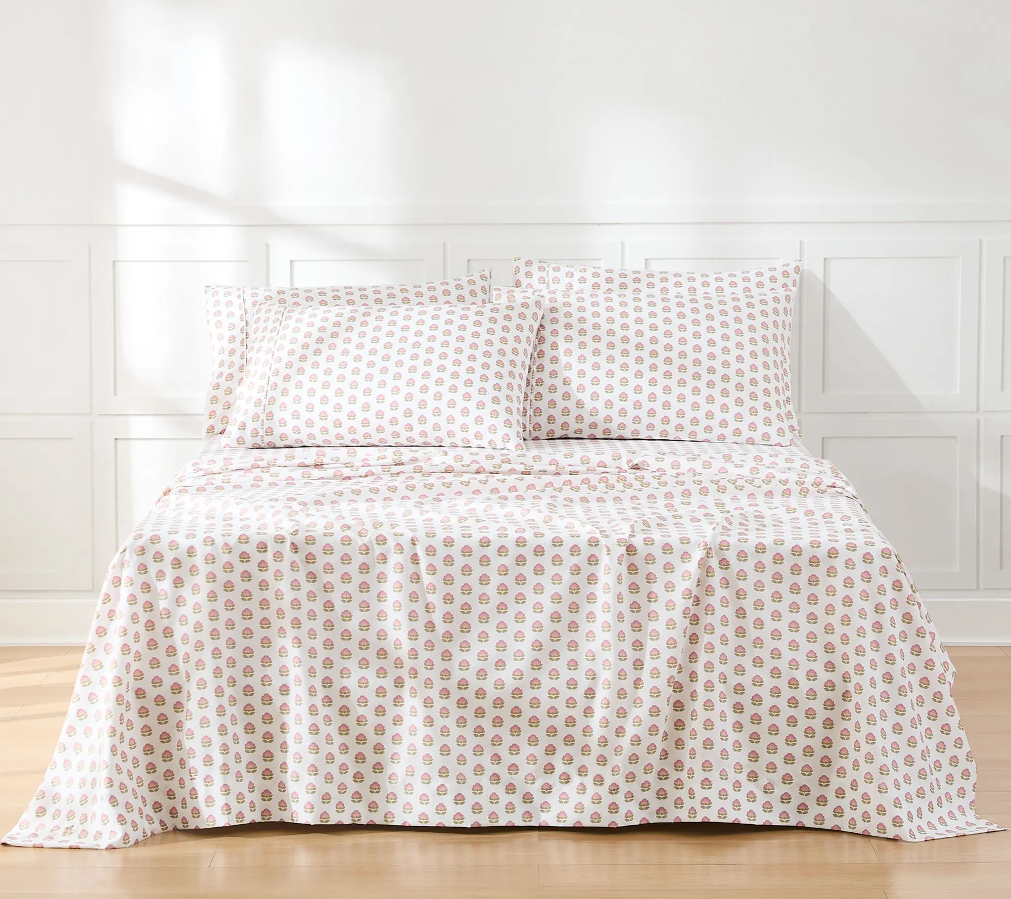 Lush Decor Prisha Floral Sheet Set Peach 6-Piece Set Queen Lush Decor Prisha Floral Sheet Set Peach 6-Piece Set Queen