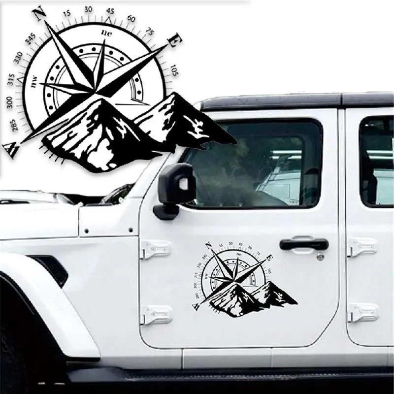 2026 New Mountain Compass Fashion Laser Colorful Car Decal Auto Body Styling Decoration Sticker Rear Windshield Decals Parts Accessories For your Cars