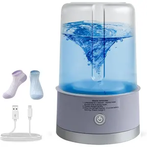 Compact Portable Mini Washing Machine Deep Clean for Underwear Baby Clothes Quiet Purple Lightweight for Dorm Travel Camping