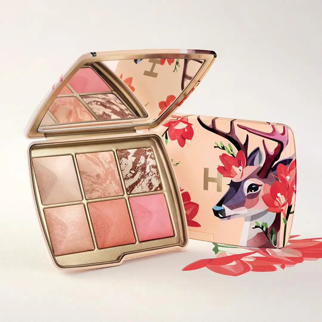 Glowy Multi‑Use Face & Eye Makeup Palette, Buildable Blush Highlighter Eyeshadow for All Skin Tones