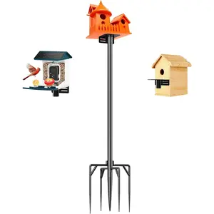 Bird House Pole Stand 80 Inch Dia 1 Inch Smart Bird Feeder Pole for Camera Birdfeeder Heavy Duty Outdoor Feeding Station Compatible with Post Mount