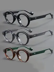 3 Pairs Men's Small Frame Blue Light Blocking Glasses, Casual Square Frame, Suitable for Work and Daily Use, Reading Glasses, Reading Eyeglasses