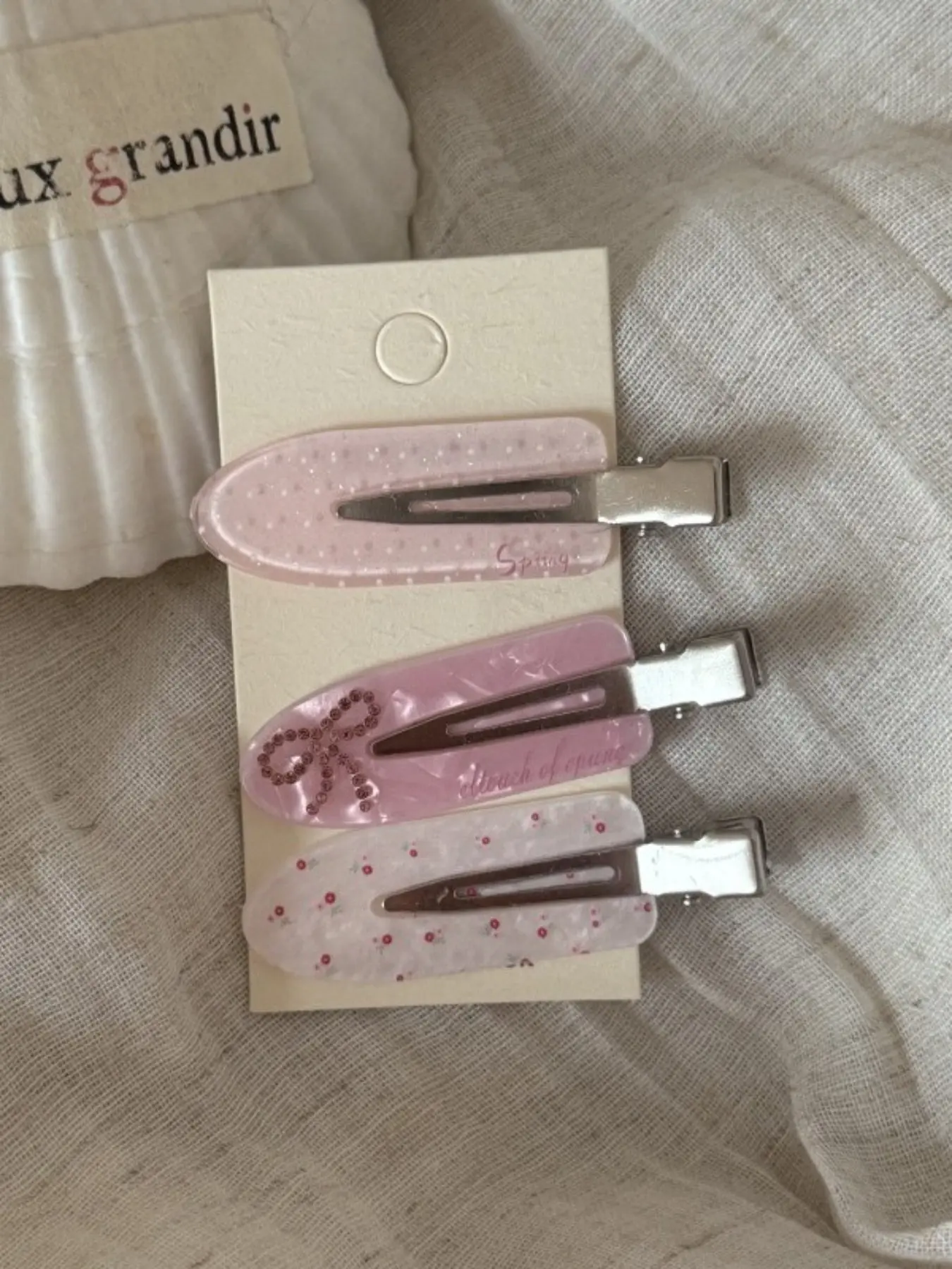 3pcs Plaid Heart Rhinestone Hair Clip Side Bangs Clip Curtain Bangs Hair Clip Cute No Trace Clip Hair Clip Headdress Set Cute Hair Clips