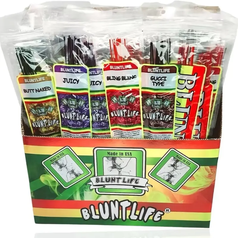 Bluntlife Handcrafted Incense Sticks - Assorted Scents Natural Bamboo Charcoal-Free Gift Pack - Natural, Aroma, At-Home Fragrance Freshener for Summervibes, Natural Incense, Aroma Incense