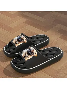 2pc EVA Cute Pug for Home Indoor Slippers Lightweight And Flexible Easy Slippers Easy to Clean Suitable for All Seasons Essential Items for Home Use