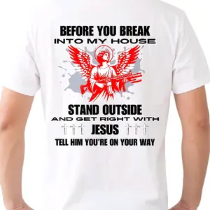 Get Right With Jesus T-shirt Menswear, cotton Top Underwear, Crewneck t shirt Streetwear Tshirt