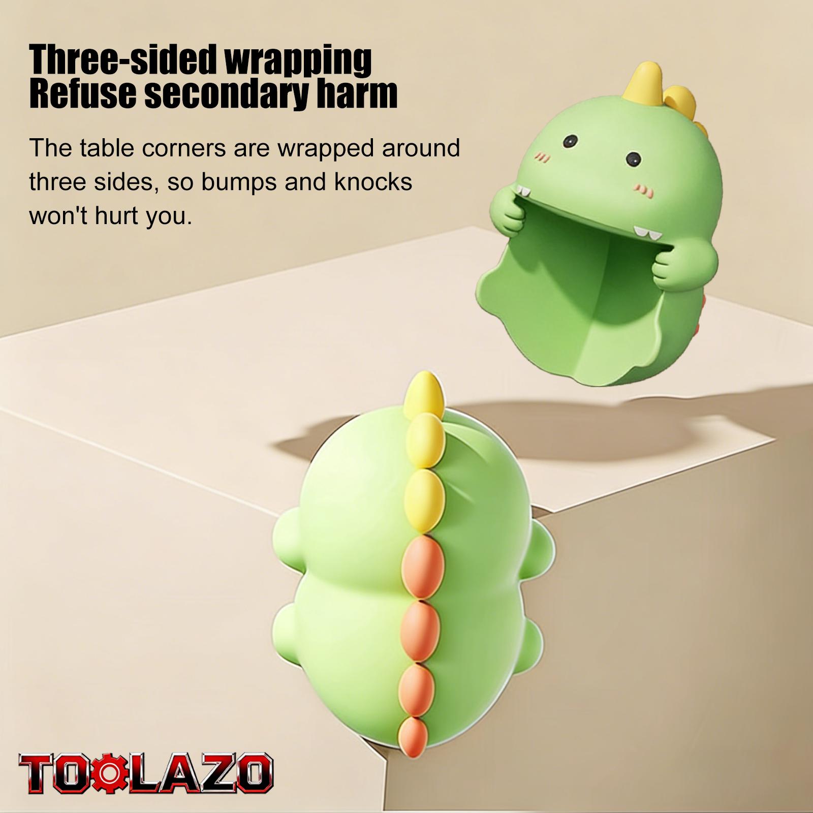 Dinosaur-Shaped Baby Corner Protectors | Super-Thick PVC Cushions That Safeguard Little Ones from Sharp Furniture Edges | Perfect for Coffee Tables, Nightstands, Vanities & Sinks | Childproof Your Home with Cute Dino Style