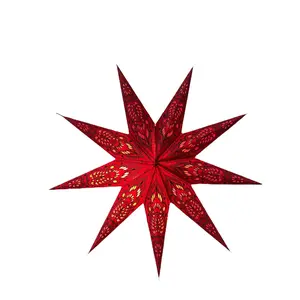 Om Paper Star Lantern - Red Ganesha