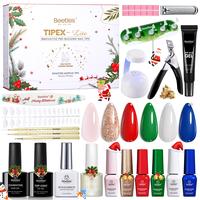 192PCS-M-Almond Christmas Nail Tips Kit