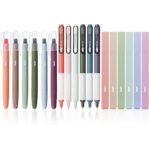 Aesthetic Highlighters and Gel s, 18 Pack -  Color  Highlighters No Bleed