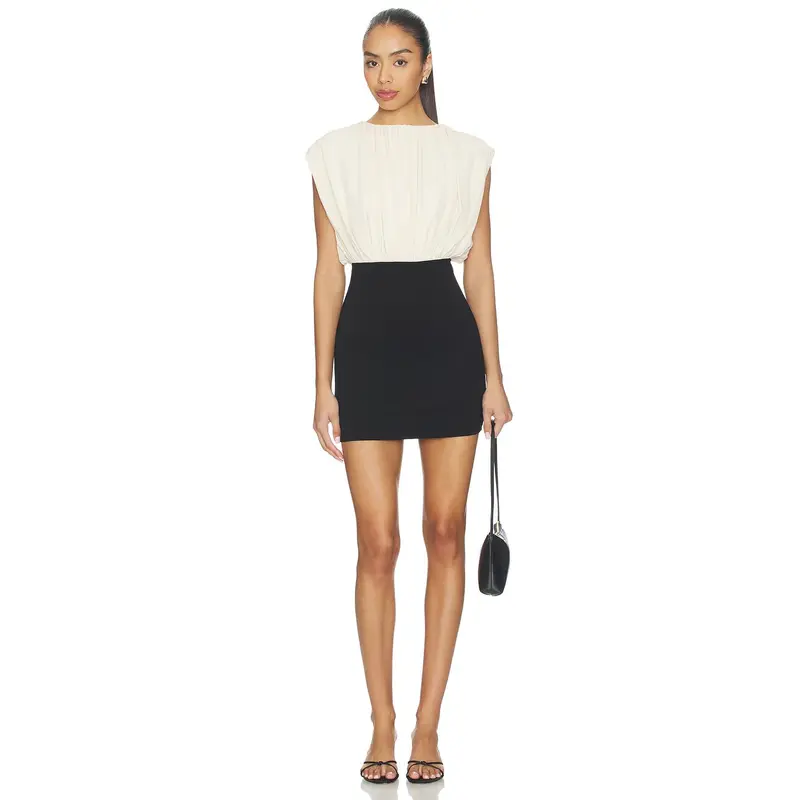 black mini dress with white top Things For You Mini Dress Black main image 0