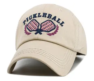 Vintage Pickleball Ballcap, Classic Logo Hats for Fashion & Clothes Accessory Use