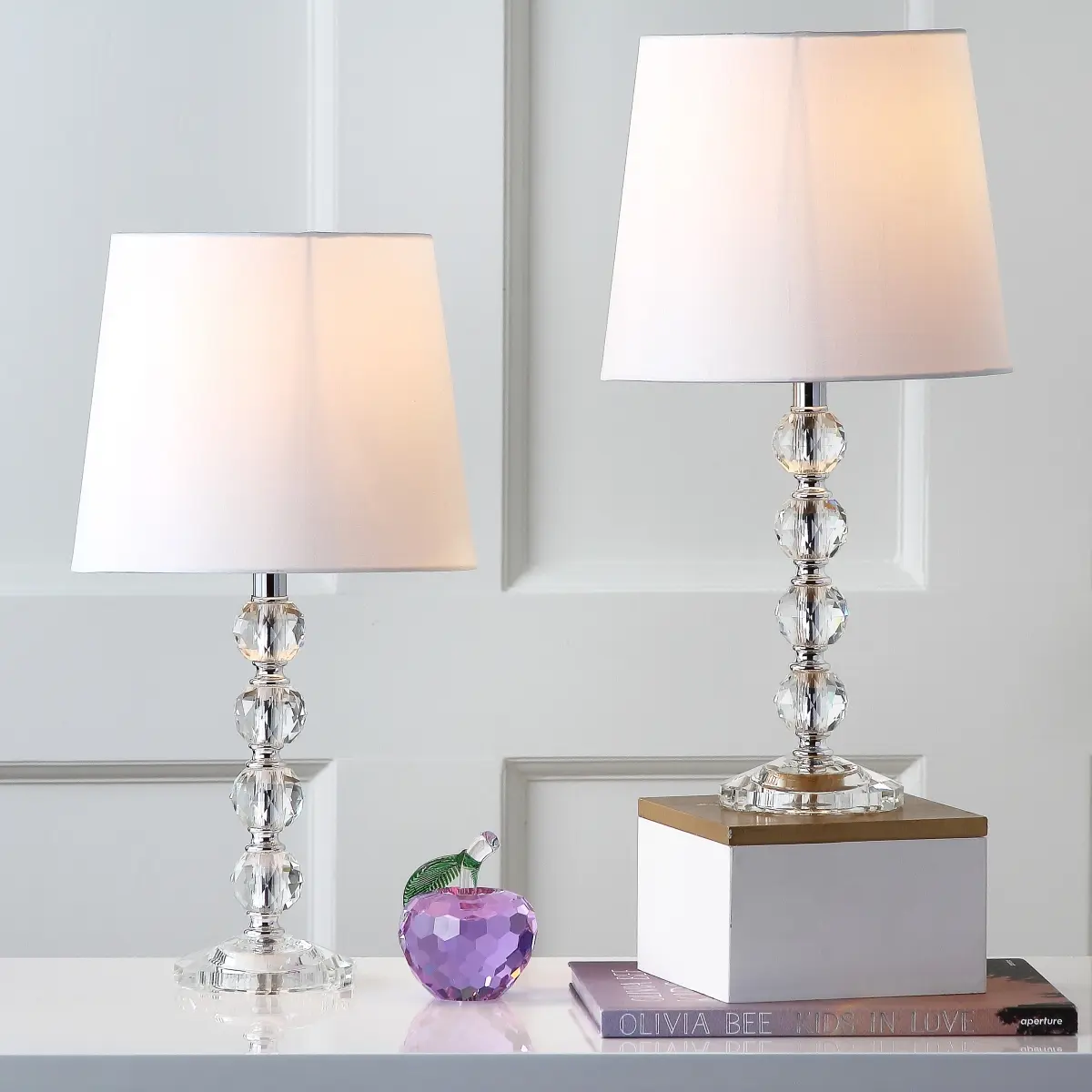 SAFAVIEH Lighting Nola Stacked Crystal Ball Lamp