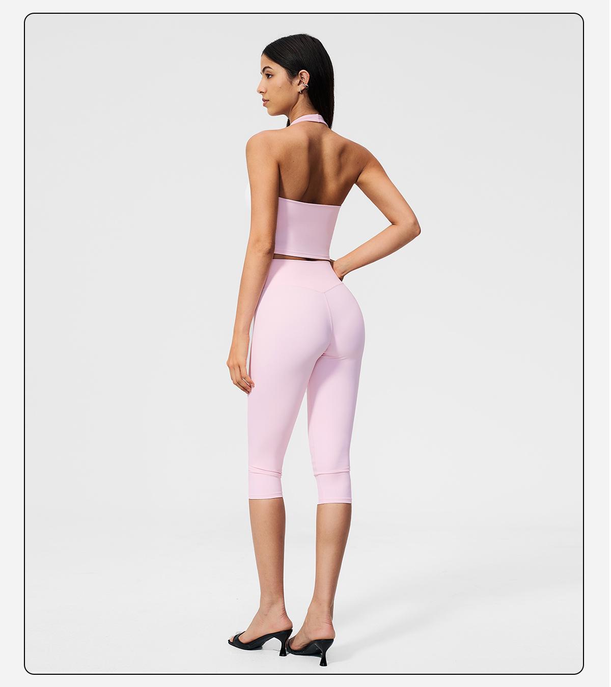 MFVIM Women’s halter V-neck yoga set — high-waisted, thigh-lifting fitness leggings; seamless, quick-dry running two-piece set with a second-skin feel,travel essentials,camping essentials,back to school,back to school haul