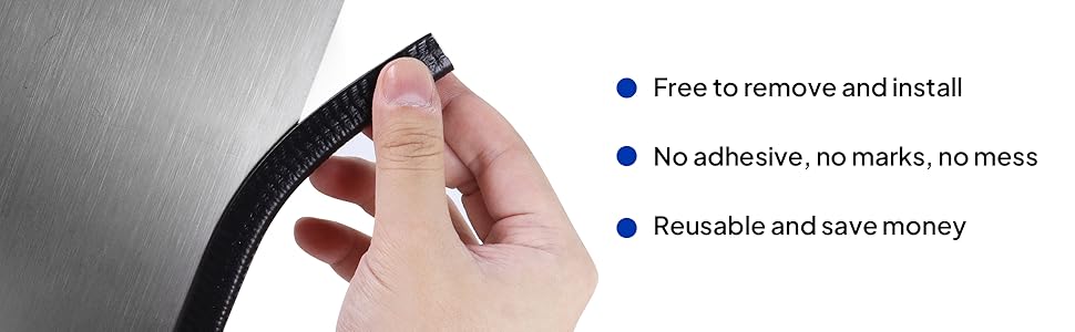 Rubber Edge Trim, U Channel Edge Trim with Metal Clips Edge Guard Protector, PVC Rubber Seal Strip for Sheet Metal, Car Doors, Hatches, Table Corners, Fit 3/64" to 1/4"(1.2mm-6.4mm), 6.5Ft, Black