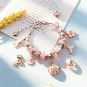 DIY Beaded Jewelry Craft Kit with Soothing Color Scheme, Creative Bracelet & Necklace Making Set, Perfect Gift for Teen Style, Fun Handmade Activity