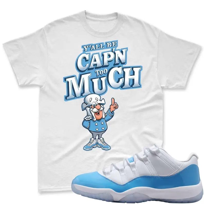 AJ11 Uni Blue White Low Matching T Shirt, CAP'N MUCH! Graphic Shirt, 90s Hip Hop Tee, Gift For Women and Man, Unisex T-Shirt, Sneaker Head Gift