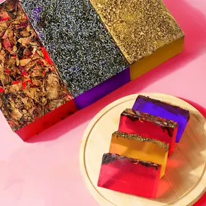 BISUTANG Skin Repair XXXXL Turmeric Soap Bar Cut-Your-Own Jumbo Block Turmeric Rose Lavender Options Natural Plant-Based Formula Body Wash Calming Cleansing Cleanser