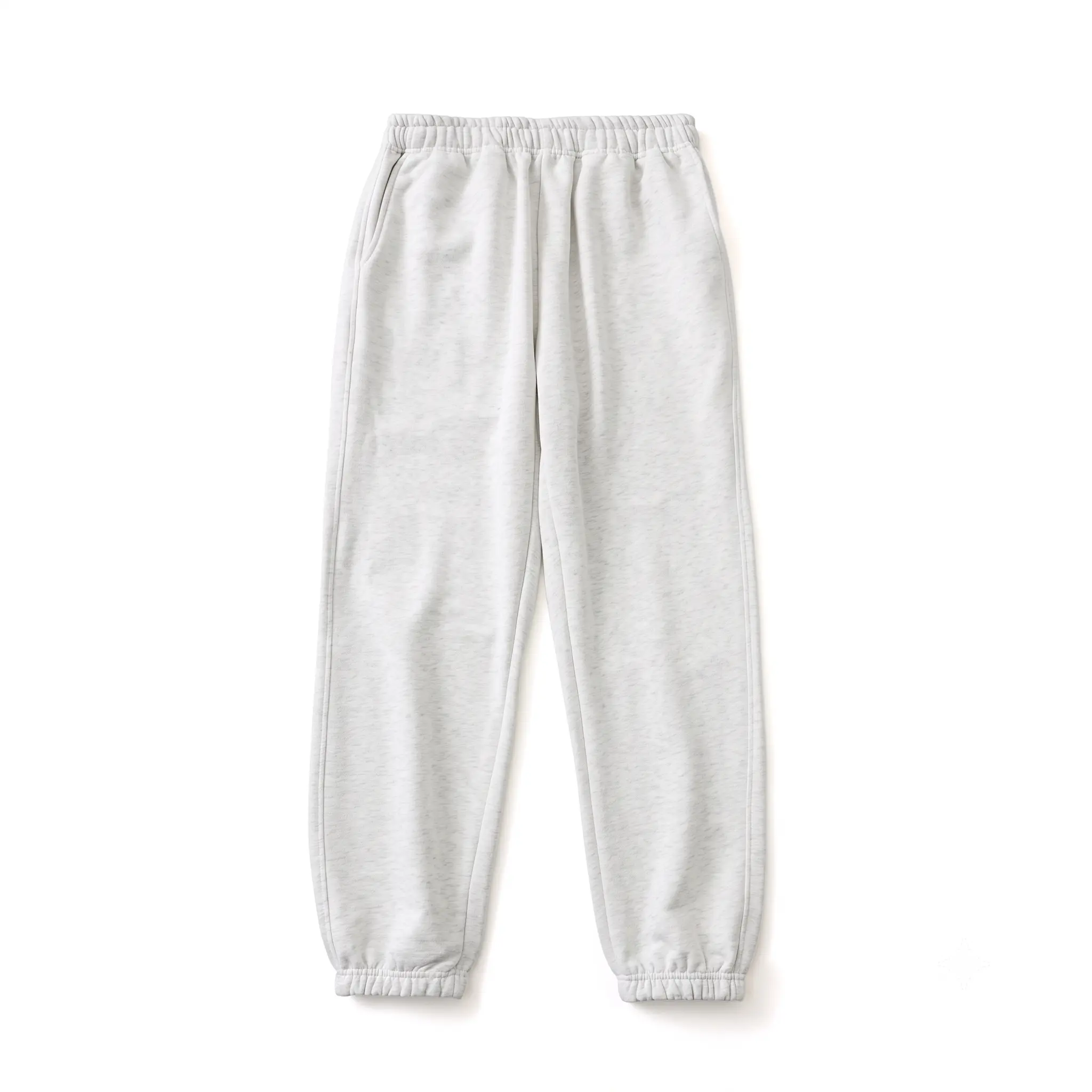 Men's Oversized Cotton Fleece Drawstring Joggers, Unisex Everyday Sports Pants, Dark Oatmeal Grey Loungewear Streetwear Bottoms