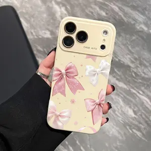 Bow Pattern Phone Case Ultra Skin Friendly Touch All Inclusive Lens Compatible with Apple iPhone 17 16 Plus 15 14 13 12 Promax.HM126