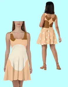 Blue Dog Mom Skater Dress- Bounding, Cosplay, Running Costume