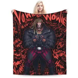 Halloween Horror Movie Bray Wyatt Theme Printed Super Soft Plush Throw Blanket for Sofa Bedroom Office Travel or Camping 40" X 30"