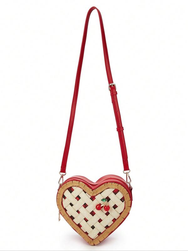 Cute Heart-Shaped Women's Shoulder Bag, Stylish Crossbody Bag for Teens, Girls Small Purse,Fashionable Handbag, Thanksgiving Birthday Gift, Party Clutch, Crossbody Purses