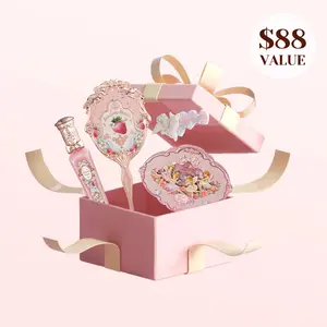 Flower Knows Limited Glamour Set, Mystery Makeup Bundle with 4 Items, Randomly Selected Beauty Box, includes Lipstick, Blush, Eyeshadow Palette, Mirror and Makeup Tools, Surprise Gift for girls, women or friends, #Summervibes,summervibes