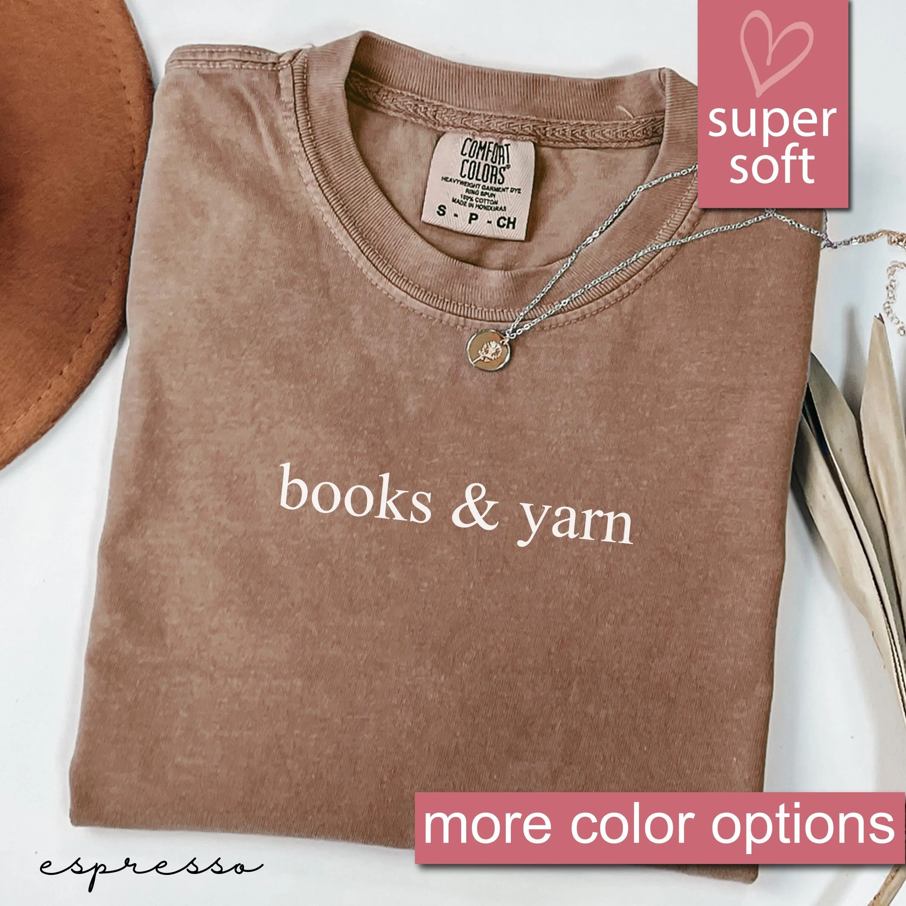 Comfort Colors® Knitting Shirt, Gifts For Crocheters, Books And Yarn Shirts, Book Lover Shirts, Knitting Mom Tee, Funny Yarn Shirt Gifts