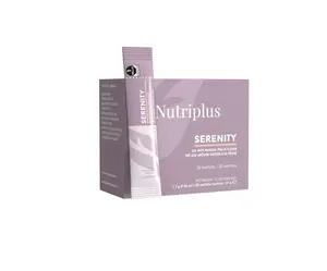 Nutriplus Serenity Peach Tea Beverage Natural Herbal Sugar-Free Fruity Blend for Relaxation Hot or Iced Versatile Stick Tea