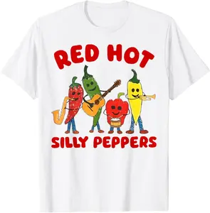 Red Hot Silly Peppers T-Shirt | Unisex Cotton T-Shirt | Unique Gift Tee