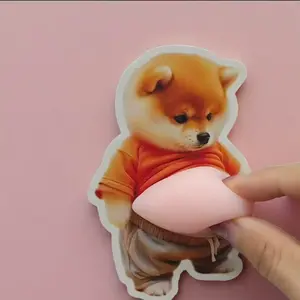 Cute Dog Stickers, Shiba Inu 3D DecorativeAdhesive Decals for Scrapbooking & Crafting, Set of 2 Pieces, Perfect for DIY Projects