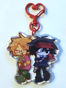 handmade RBLX Bad Things Charm keychain trendy aesthetic jewelry