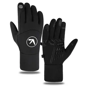 Black Aphex Twin Logo Touchscreen Gloves for Winter Outdoor Sports Activities Comfortable Warm Fit for Men Women Ideal Christmas Birthday Holiday Gifts for Music Lovers Fans and Tech Enthusiasts