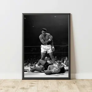 Muhammad Ali Poster, Muhammad Ali Print Unframe style, Muhammad Ali Wall Art, Vintage Sport Poster, Vintage Boxing Poster, Vintage Boxing Wall Art